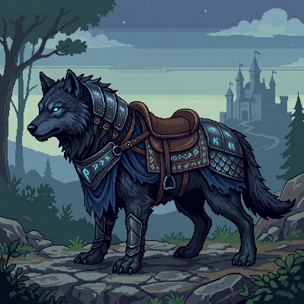 Lobo Sombrio, montura de Niutem